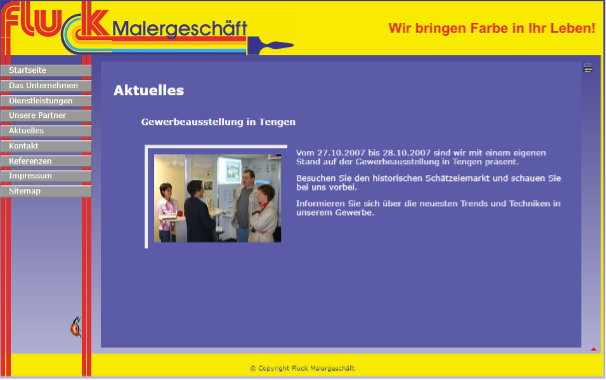 Firmenwebseite 2007